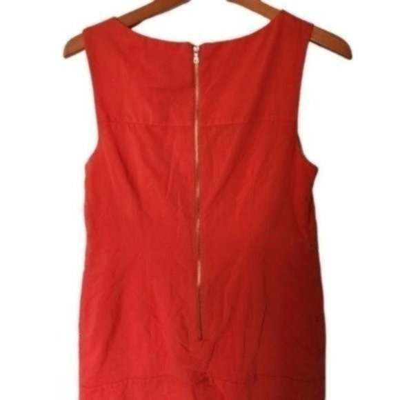 Studio One Sleeveless Crew Neckline Shift Dress Orange size‎ 8 Cotton - Picture 10 of 12